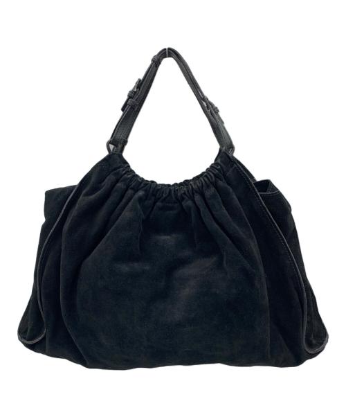 GUCCI（グッチ）GUCCI (グッチ) スウェード ハンドバッグ ブラックの古着・服飾アイテム