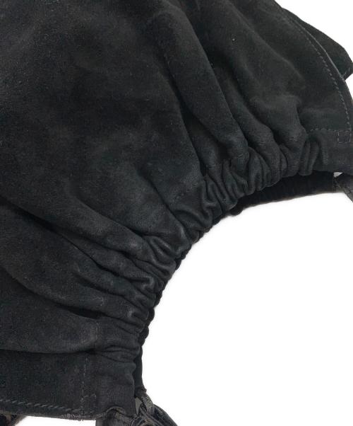 GUCCI（グッチ）GUCCI (グッチ) スウェード ハンドバッグ ブラックの古着・服飾アイテム