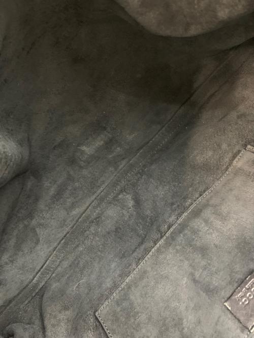 GUCCI（グッチ）GUCCI (グッチ) スウェード ハンドバッグ ブラックの古着・服飾アイテム
