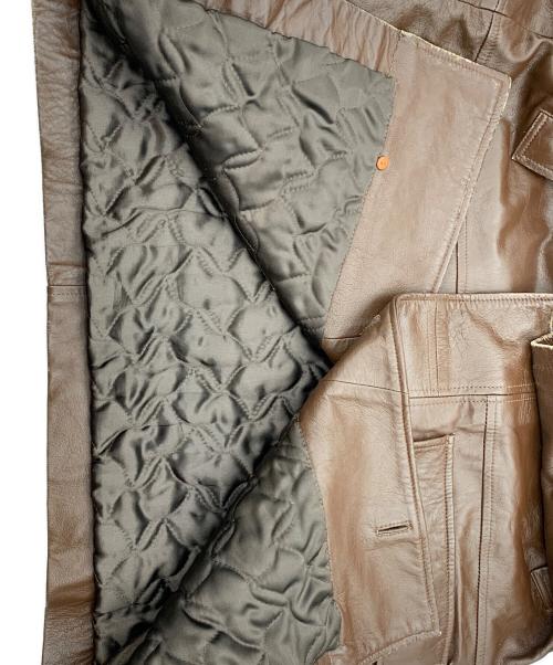 Paul Smith London（ポールスミスロンドン）Paul Smith London (ポールスミスロンドン) レザーカーコート ブラウン サイズ:Lの古着・服飾アイテム