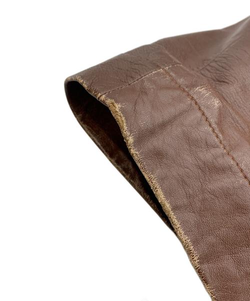 Paul Smith London（ポールスミスロンドン）Paul Smith London (ポールスミスロンドン) レザーカーコート ブラウン サイズ:Lの古着・服飾アイテム