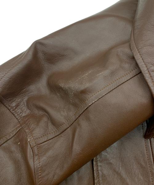 Paul Smith London（ポールスミスロンドン）Paul Smith London (ポールスミスロンドン) レザーカーコート ブラウン サイズ:Lの古着・服飾アイテム