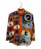 Paul Smith Londonポールスミスロンドン）の古着「カメラプリントシャツ」｜オレンジ