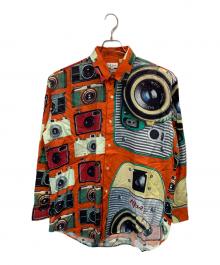 Paul Smith London（ポールスミスロンドン）の古着「カメラプリントシャツ」｜オレンジ