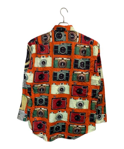 Paul Smith London（ポールスミスロンドン）Paul Smith London (ポールスミスロンドン) カメラプリントシャツ オレンジ サイズ:Lの古着・服飾アイテム