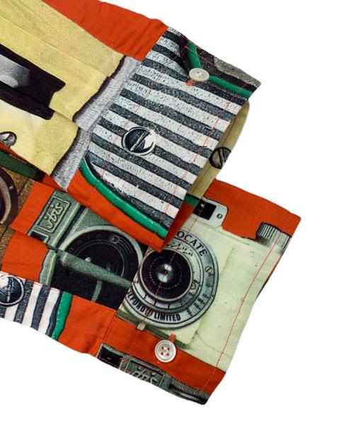 Paul Smith London（ポールスミスロンドン）Paul Smith London (ポールスミスロンドン) カメラプリントシャツ オレンジ サイズ:Lの古着・服飾アイテム