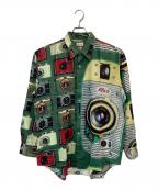 Paul Smith Londonポールスミスロンドン）の古着「カメラプリントシャツ」｜グリーン