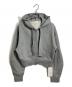 FRAY ID（フレイ アイディー）の古着「コンパクトフルジップパーカー　フーディ　ショート丈」｜グレー
