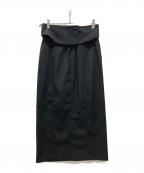 Pinky & Dianneピンキーアンドダイアン）の古着「ウエストボタンタイトスカート」｜ブラック