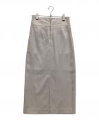 Pinky & Dianneピンキーアンドダイアン）の古着「ウエストボタンタイトスカート」｜アイボリー