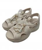 +DIANAプラスダイアナ）の古着「DRAW CORD SANDALS」｜アイボリー