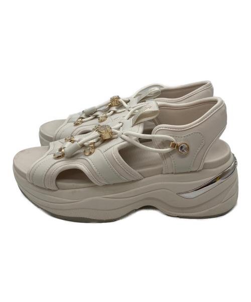 +DIANA（プラスダイアナ）+diana (プラスダイアナ) DRAW CORD SANDALS アイボリー サイズ:23.5cmの古着・服飾アイテム