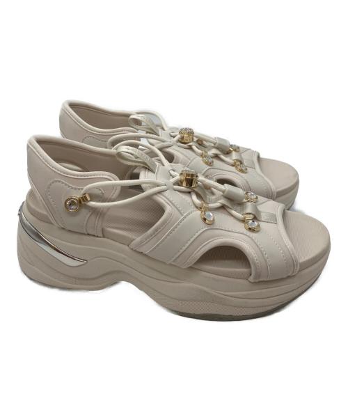 +DIANA（プラスダイアナ）+diana (プラスダイアナ) DRAW CORD SANDALS アイボリー サイズ:23.5cmの古着・服飾アイテム