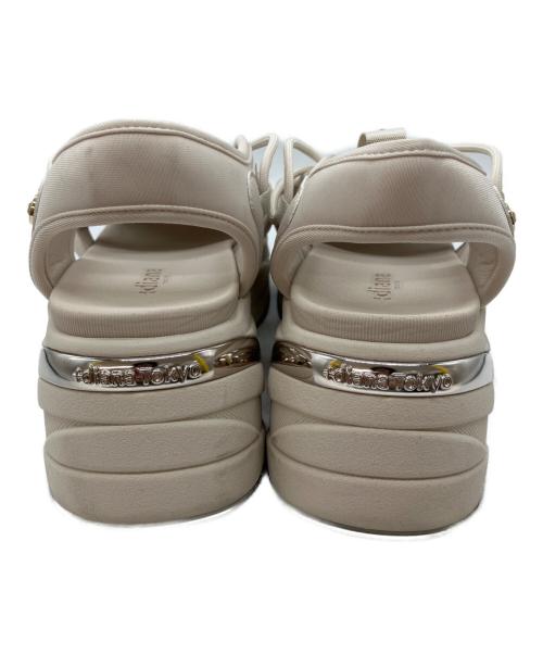 +DIANA（プラスダイアナ）+diana (プラスダイアナ) DRAW CORD SANDALS アイボリー サイズ:23.5cmの古着・服飾アイテム
