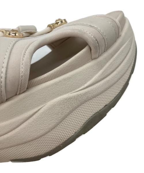 +DIANA（プラスダイアナ）+diana (プラスダイアナ) DRAW CORD SANDALS アイボリー サイズ:23.5cmの古着・服飾アイテム