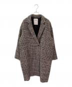 Lisiereリジェール）の古着「CHECK W COAT」｜ベージュ