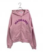 madhappyマッドハッピー）の古着「Cooper Midweight Zip Up スウェットパーカー　USA製」｜ピンク