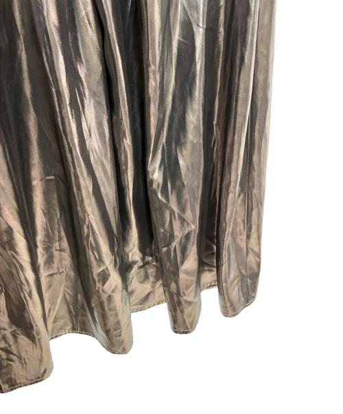 Ameri（アメリ）Ameri (アメリ) MEDI LEATHER LIKE VOLUME CAMI DRESS シルバー サイズ:Sの古着・服飾アイテム