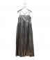 Ameri（アメリ）の古着「MEDI LEATHER LIKE VOLUME CAMI DRESS」｜シルバー
