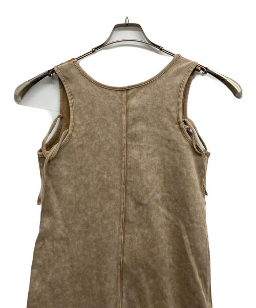 Ameri（アメリ）AMERI (アメリ) MEDI 2WAY DENIM LIKE LACE DOCKING DRESS ベージュ サイズ:Sの古着・服飾アイテム