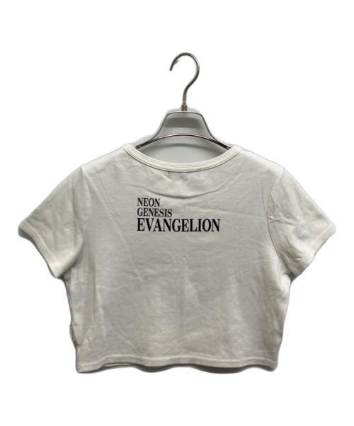 little sunny bite（リトルサニーバイト）Little sunny bite (リトルサニーバイト) エヴァンゲリオン×リトルサニーバイト ミニTシャツ ホワイト サイズ:Mの古着・服飾アイテム