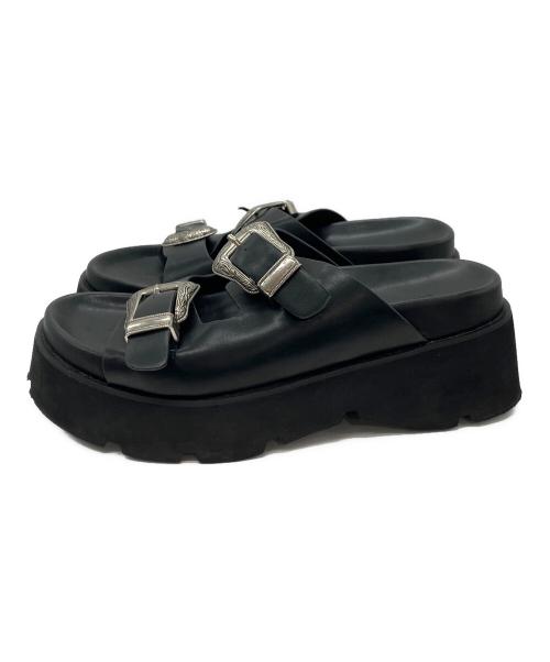 Ameri（アメリ）Ameri (アメリ) MEDI BUCKLE SANDAL ブラック サイズ:Lの古着・服飾アイテム