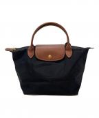 LONGCHAMPロンシャン）の古着「オリジナル S トップハンドルバッグ　ナイロンバッグ　ル プリアージュ」｜ブラック