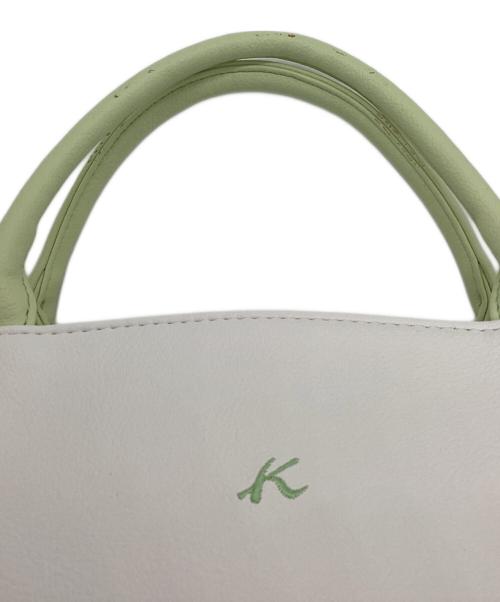 KITAMURA（キタムラ）KITAMURA (キタムラ) 2WAYハンドバッグ ホワイト×グリーン サイズ:下記参照の古着・服飾アイテム