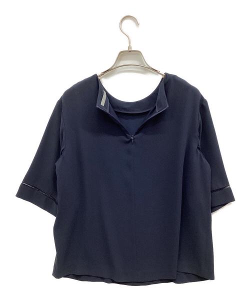 theory luxe（セオリーリュクス）theory luxe (セオリーリュクス) Flow Maisie 半袖ブラウス ネイビー サイズ:38の古着・服飾アイテム