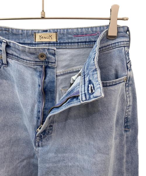 YANUK（ヤヌーク）YANUK (ヤヌーク) 樋口かほり クラッシュワイドデニム インディゴ サイズ:26の古着・服飾アイテム