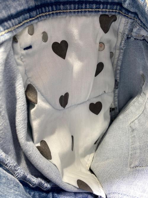 YANUK（ヤヌーク）YANUK (ヤヌーク) 樋口かほり クラッシュワイドデニム インディゴ サイズ:26の古着・服飾アイテム