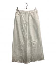 Spick and Span（スピック＆スパン）の古着「5 1/2 FLARE LINE SKIRT」｜ホワイト