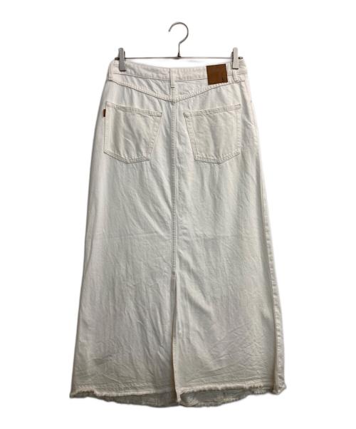 Spick and Span（スピック＆スパン）Spick and Span (スピック＆スパン) 5 1/2 FLARE LINE SKIRT ホワイト サイズ:28の古着・服飾アイテム