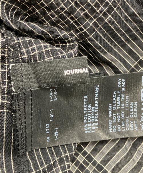 JOURNAL STANDARD（ジャーナルスタンダード）JOURNAL STANDARD (ジャーナルスタンダード) ケープフォルムチェックブラウス ブラック サイズ:Freeの古着・服飾アイテム