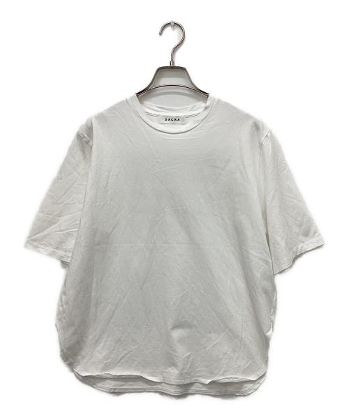 SACRA（サクラ）SACRA (サクラ) RIDING ON THE CLOUDS バックロゴ Tシャツ ホワイト サイズ:38の古着・服飾アイテム
