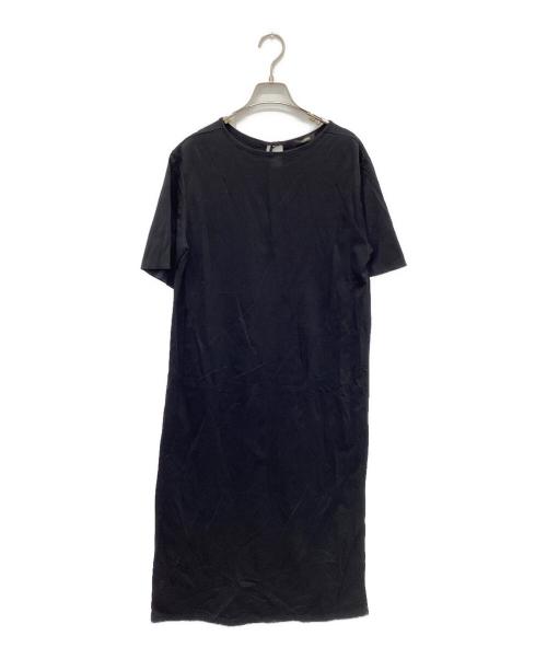 ROSSO（ロッソ）ROSSO (ロッソ) クールタッチハイゲージカットワンピース ブラック サイズ:Freeの古着・服飾アイテム