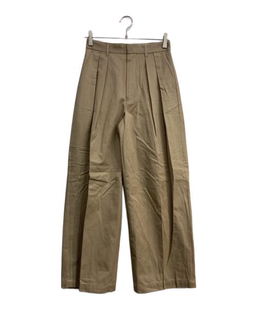 journal standard L'essage（ジャーナルスタンダード レサージュ）journal standard L'essage (ジャーナルスタンダード レサージュ) FINXギャバ チノパンツ ベージュ サイズ:36の古着・服飾アイテム