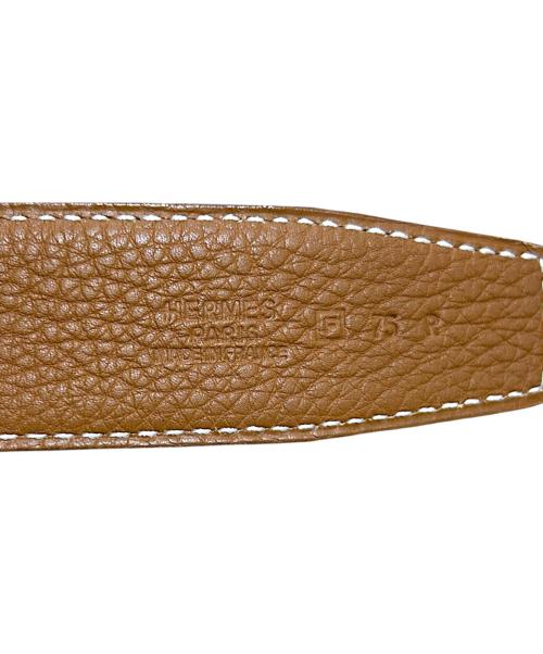 HERMES（エルメス）HERMES (エルメス) トゥアレグ ベルト シルバー×ブラウン サイズ:75の古着・服飾アイテム