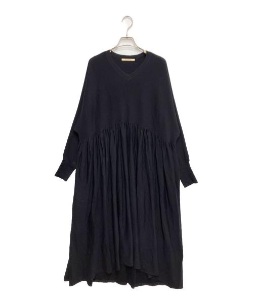 Curensology（カレンソロジー）Curensology (カレンソロジー) ニットワンピース ネイビー サイズ:freeの古着・服飾アイテム