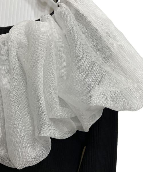 CELFORD（セルフォード）CELFORD (セルフォード) ケープデザインニットワンピース ブラック サイズ:38の古着・服飾アイテム