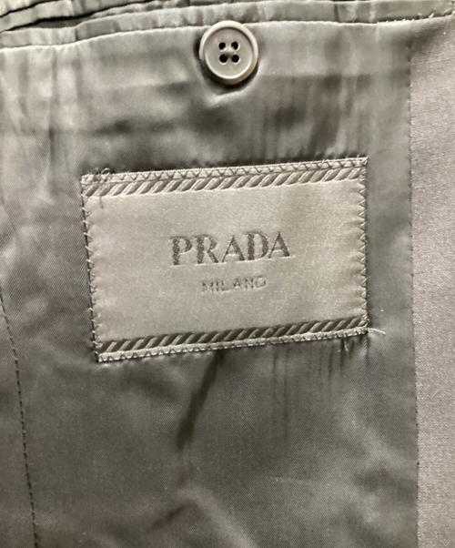 PRADA（プラダ）PRADA (プラダ) ウールモヘア シングルブレストスーツ ブラック サイズ:46Rの古着・服飾アイテム