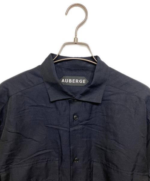 AUBERGE（オーベルジュ）AUBERGE (オーベルジュ) BRASSAI リネンコットン ダブルポケット シャツ ネイビー サイズ:38の古着・服飾アイテム