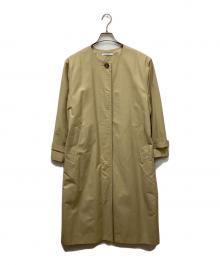 BEAUTY&YOUTH（ビューティーアンドユース）の古着「コットンナイロンノーカラーベルトコート」｜ベージュ