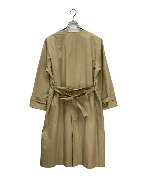 BEAUTY&YOUTH（ビューティーアンドユース）BEAUTY&YOUTH (ビューティーアンドユース) コットンナイロンノーカラーベルトコート ベージュ サイズ:Mの古着・服飾アイテム