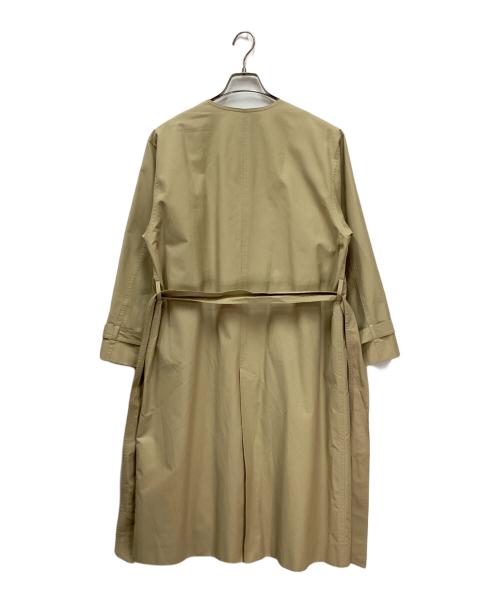 BEAUTY&YOUTH（ビューティーアンドユース）BEAUTY&YOUTH (ビューティーアンドユース) コットンナイロンノーカラーベルトコート ベージュ サイズ:Mの古着・服飾アイテム