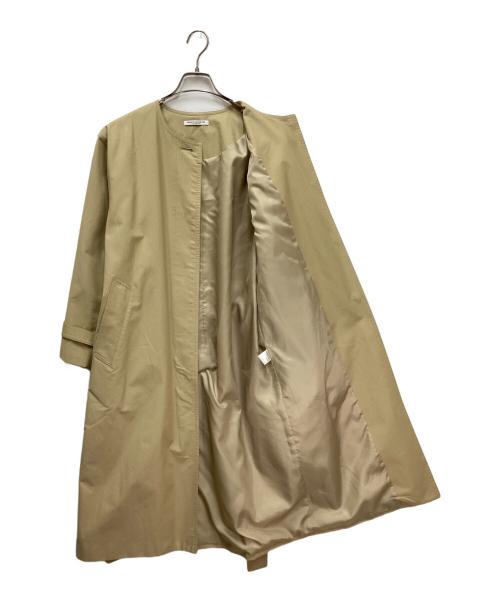BEAUTY&YOUTH（ビューティーアンドユース）BEAUTY&YOUTH (ビューティーアンドユース) コットンナイロンノーカラーベルトコート ベージュ サイズ:Mの古着・服飾アイテム