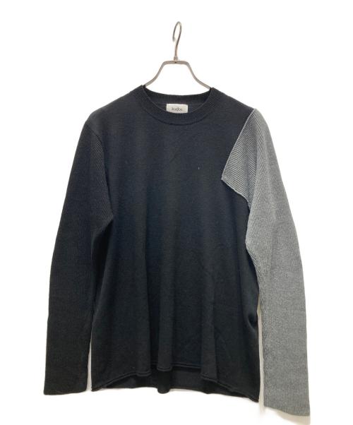 kudos（クードス）kudos (クードス) バイカラーニット ブラック×グレー サイズ:2の古着・服飾アイテム