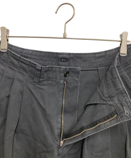 Porter Classic（ポータークラシック）Porter Classic (ポータークラシック) ワイドタックパンツ グレー サイズ:Lの古着・服飾アイテム