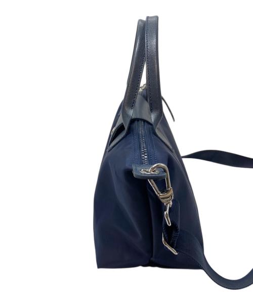 LONGCHAMP（ロンシャン）LONGCHAMP (ロンシャン) 2WAYショルダーバッグ　舟形トート　ナイロンバッグ ネイビー サイズ:実寸参照の古着・服飾アイテム