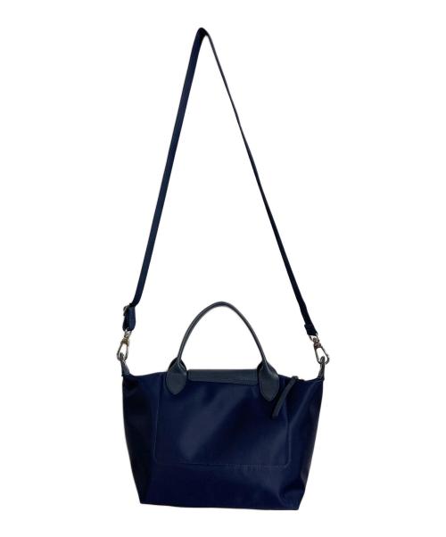 LONGCHAMP（ロンシャン）LONGCHAMP (ロンシャン) 2WAYショルダーバッグ　舟形トート　ナイロンバッグ ネイビー サイズ:実寸参照の古着・服飾アイテム